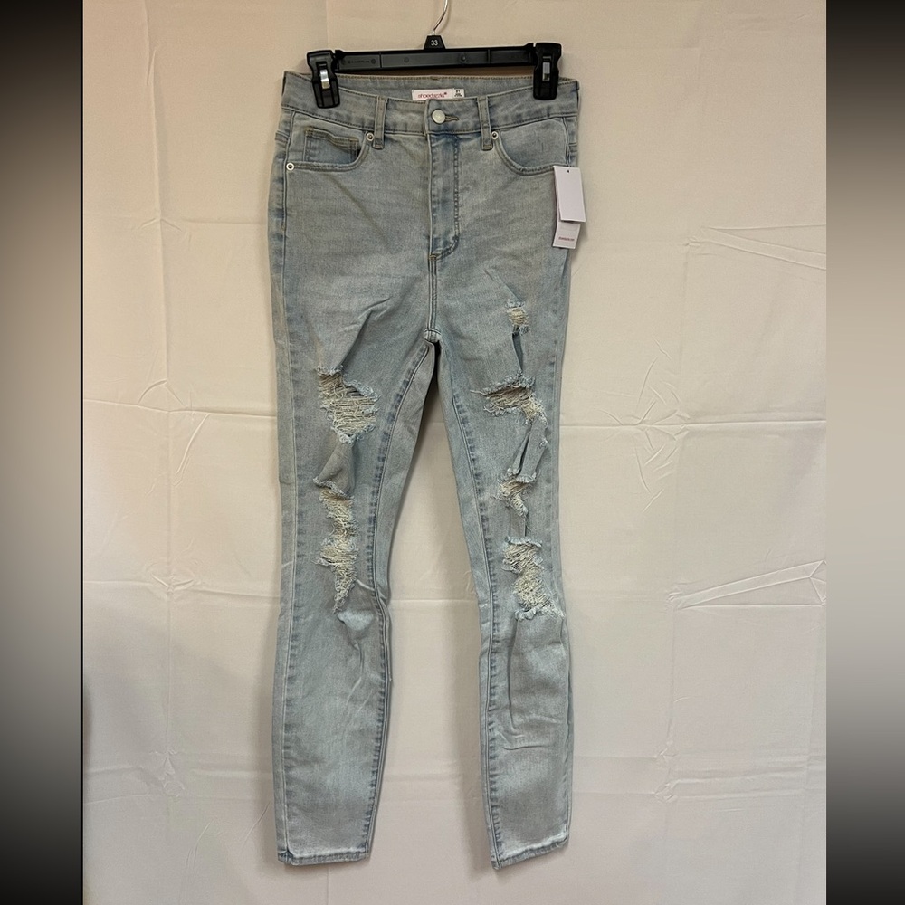 NEW SHOE DAZZLE SKINNY JEANS SIZE: 27